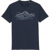blauen Herren T-Shirt mit Berg